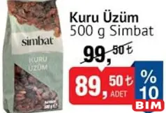 SİMBAT KURU ÜZÜM 500 G SİMBAT KURU ÜZÜM 500 G